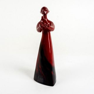 Rare Royal Doulton Flambe Prototype Figurine, Lady with Dove