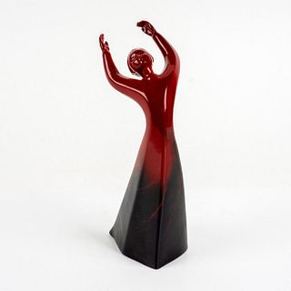 Royal Doulton Flambe Prototype Figurine, Lady Hands Raised