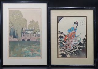 (2) Japanese Woodblock Prints Inc. Yoshida.