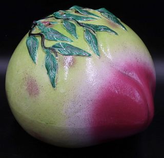 Large Chinese Enamel Decorated Peach Blossom.