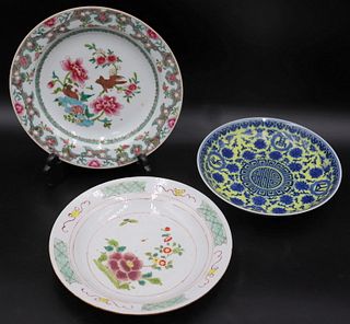 (3) Chinese Enamel Decorated Porcelain Bowls.