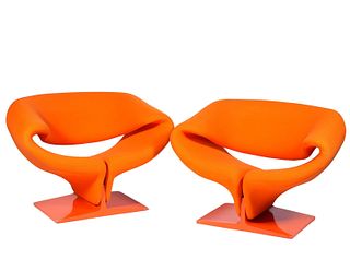 Pair Artifort Pierre Paulin Ribbon Chairs