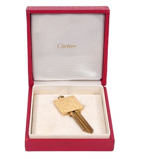 Cartier 18K Gold Signed Key Pendant