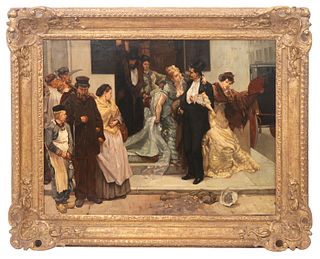 Attributed to Charles Hermans Oil Painting