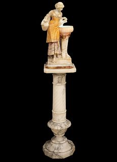Alabaster Figure 'Rebecca at the Well'