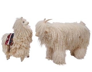 Lalanne Style Sheep & Llama Sculptures