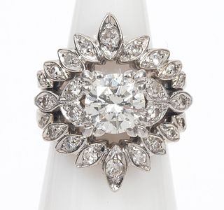 Lady's 1.25 Ct Diamond & 14K White Gold Ring