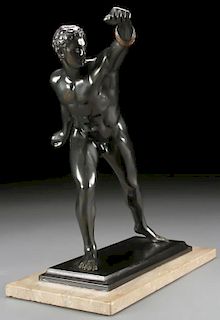 A GRAND TOUR PATINATED BRONZE, 19TH CENTURY