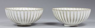 Pair Chinese Crackle Glazed Bowls