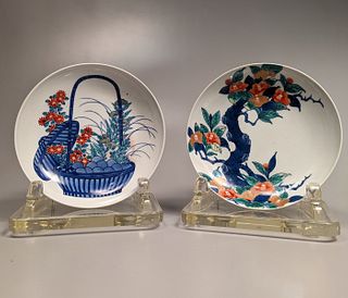 Two Japanese Footed Porcelain Dishes