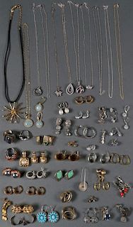 A COLLECTION OF STERLING SILVER EARRINGS