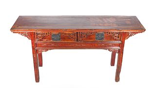 Antique Carved Chinese Altar Table