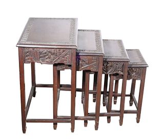 Group of Four Chinese Nesting Tables