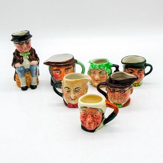 7pc English Toby and Character Jugs, Dickens Characters