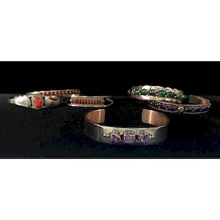 Navajo and Zuni Sterling Silver Bracelets, From the Estate of Lorraine Abell (New Jersey, 1929-2015)