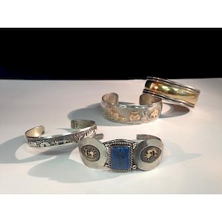 Sterling Silver Storyteller Bracelets From the Estate of Lorraine Abell, New Jersey (1929-2015)