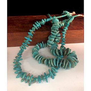 Pueblo Turquoise Necklaces, From the Estate of Lorraine Abell (New Jersey, 1929-2015)