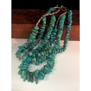 Turquoise Nugget Necklaces, From the Estate of Lorraine Abell (New Jersey, 1929-2015)
