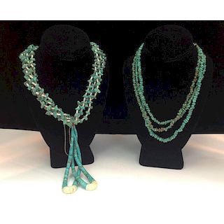 Pueblo Turquoise and Heishi Necklaces, From the Estate of Lorraine Abell (New Jersey, 1929-2015)