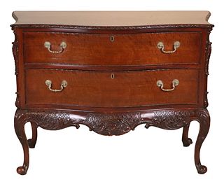 George II Style Carved Mahogany Commode