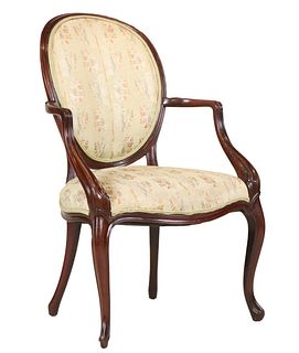 George III Adam Style Oval Back Armchair