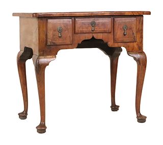George II Walnut Veneered Dressing Table