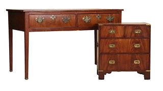 George III Style Inlaid Mahogany Writing Desk