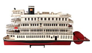 Delta Queen Paddle Riverboat Ship Model