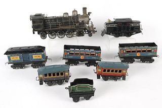 Four American Flyer Tin Trains