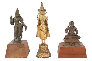 Three Indian and Southeast Asian Deity Figures