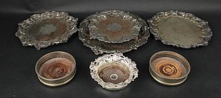 Four Silver Plated Salvers