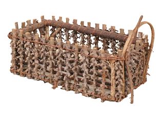 Rustic Twig-Form Kindling Basket