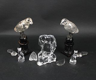 Group of Crystal and Glass Animal Figurines