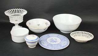 Seven Porcelain Table Articles