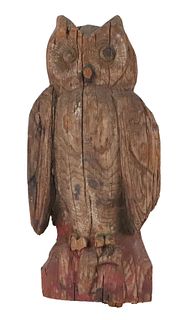 Carved Owl Decoy