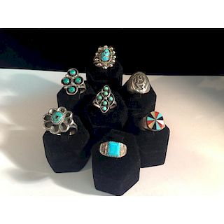 Collection of Southwestern Rings From the Estate of Lorraine Abell (New Jersey, 1929-2015)