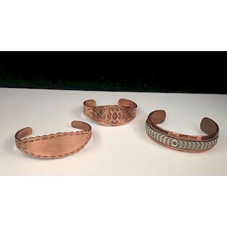 Navajo Copper Bracelets, From the Estate of Lorraine Abell (New Jersey, 1929-2015)
