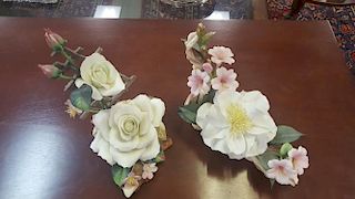 (2) Boehm Porcelain Floral arrangements (as is)