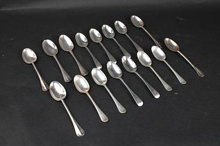 Six English Charles Boyton Sterling Table Spoons