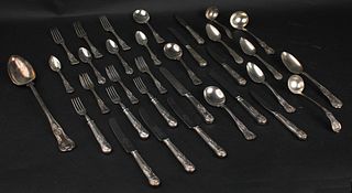 Collection of Shell Decorated Plated Flatware 