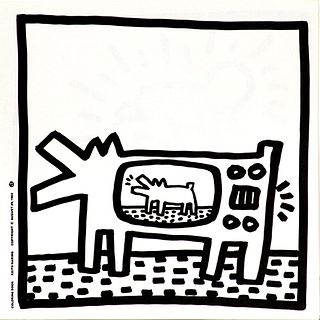 Keith Haring - Untitled (TV Dog)