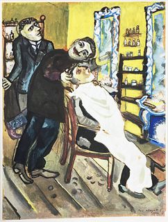 Marc Chagall - In der Barbierstube (In the Barber Shop)