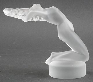 Lalique Frosted Crystal Naked Woman Figurine
