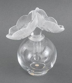 Rene Lalique "Vase Deux Anemones" 1980s