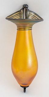 Herb A. Thomas Studio Favrile Glass Hanging Vase