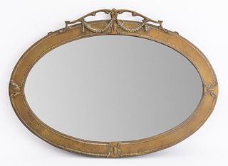 Neoclassical Style Chased Brass Wall Mirror