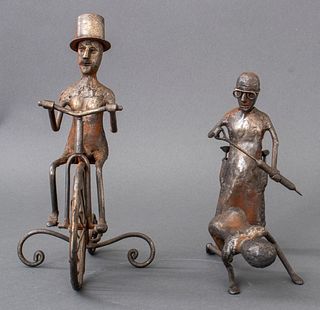 Folk Art Metal Figurative Sculpture, 2