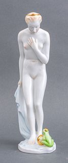 Herend Nude Frog Princess Porcelain Figurine