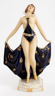 Art Deco Royal Dux Bohemia Dancer Porcelain Figure