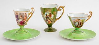 Austria Royal Vienna Cup & Saucer Porcelain Group